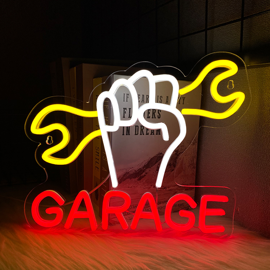 Garage Led Neon Sign, Wrench T - Auto Repair Shop Signs ulasan dan harga