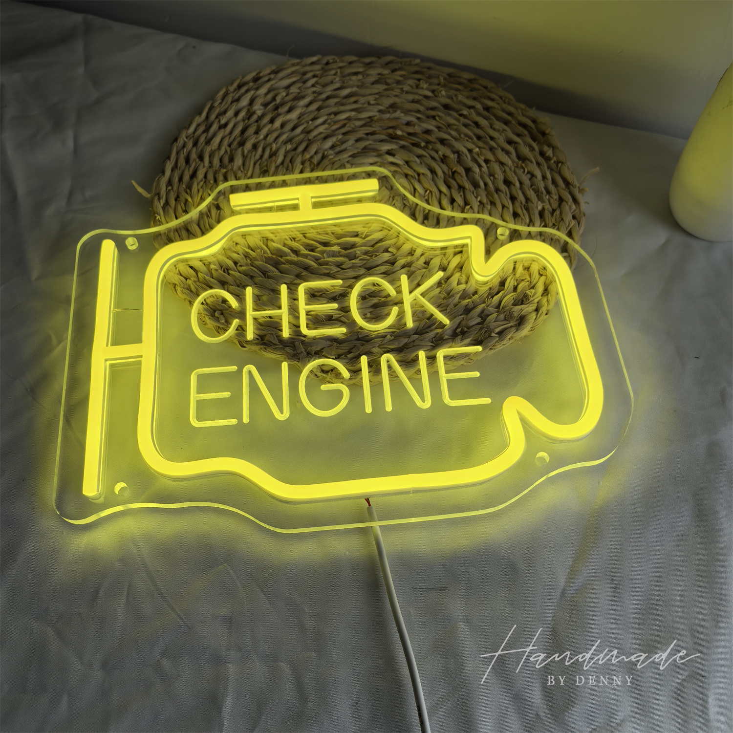 Check Engine Neon Sign, Led Ga - Auto Repair Shop Signs ulasan dan harga