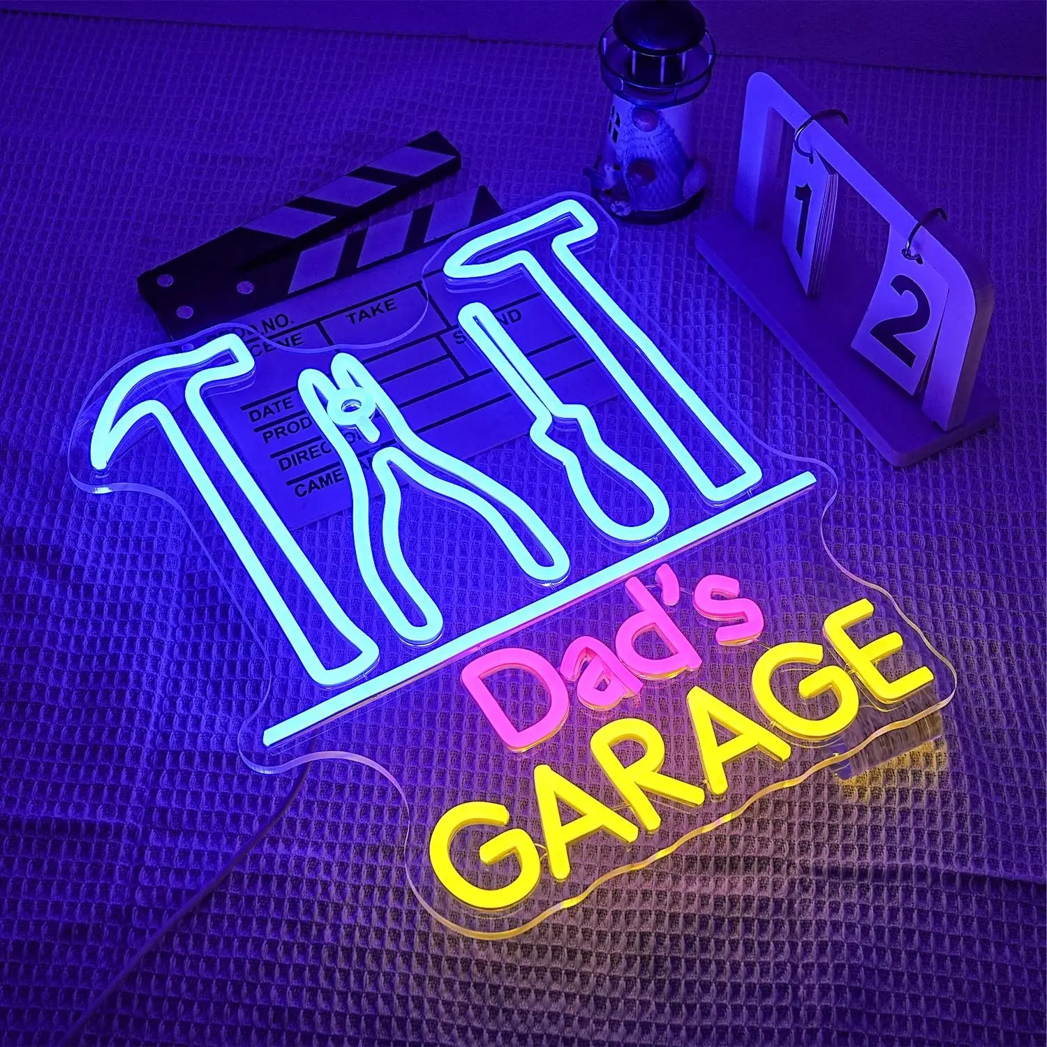 Dad's Garage Neon Sign USB Pow - Auto Repair Shop Signs ulasan dan harga