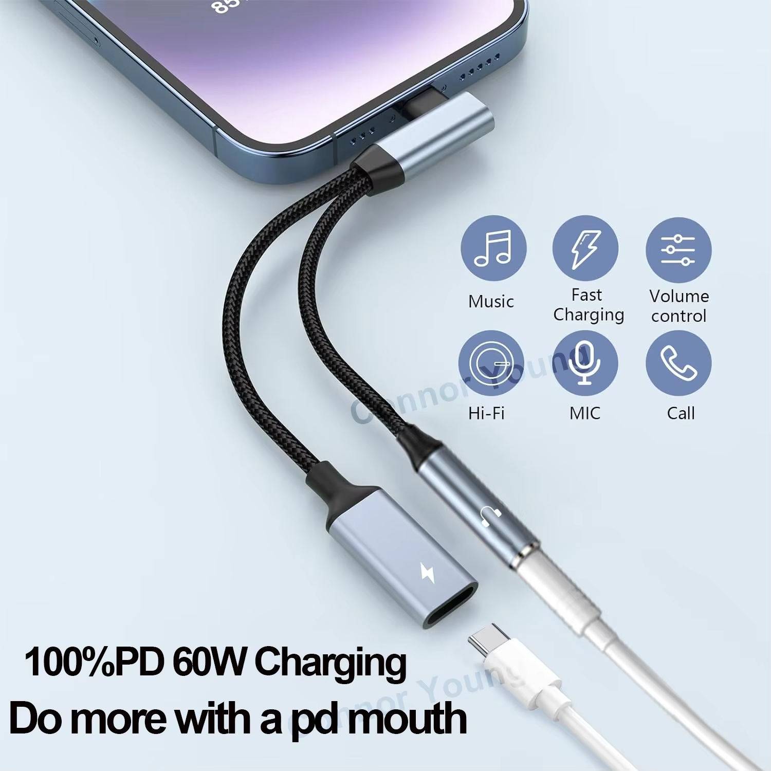 OTG 2 in 1 Elbow Usb Type C to - Transmission Jack Adapter ulasan dan harga