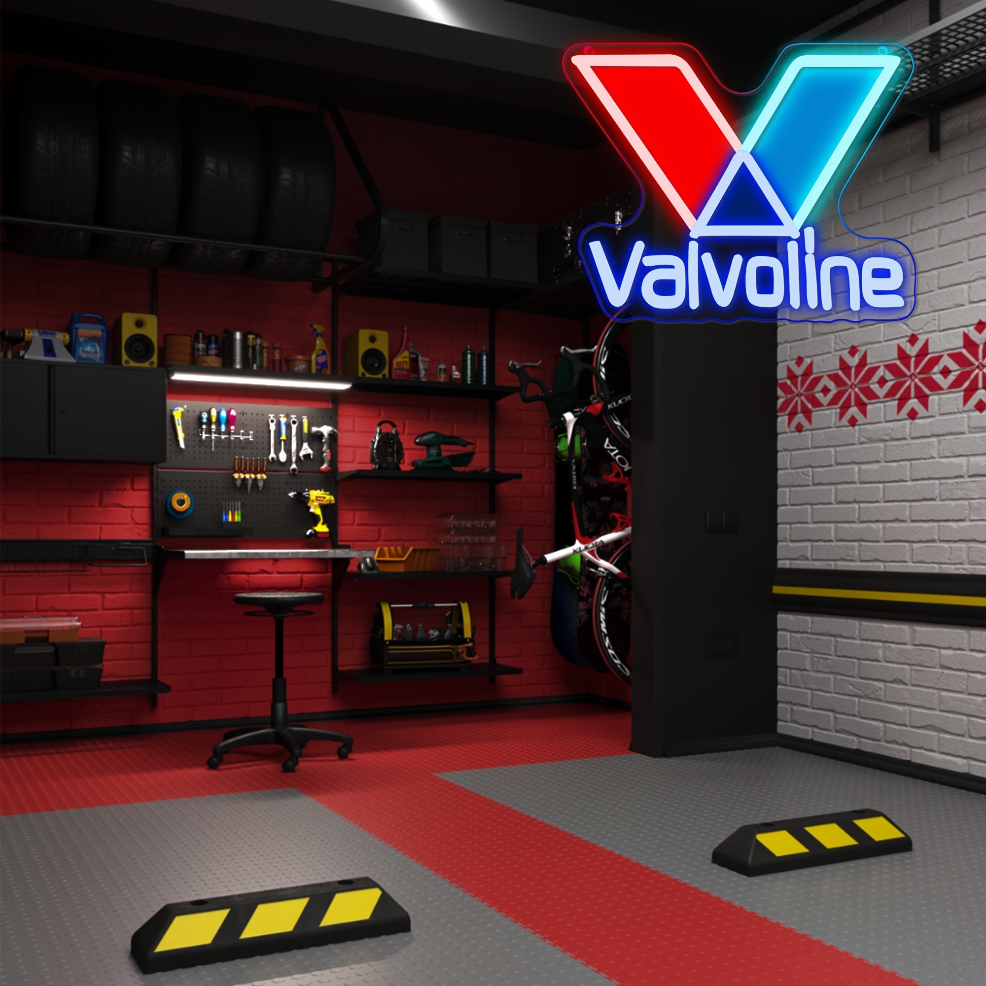 Valvoline Engine Oil Neon Sign - Auto Repair Shop Signs ulasan dan harga