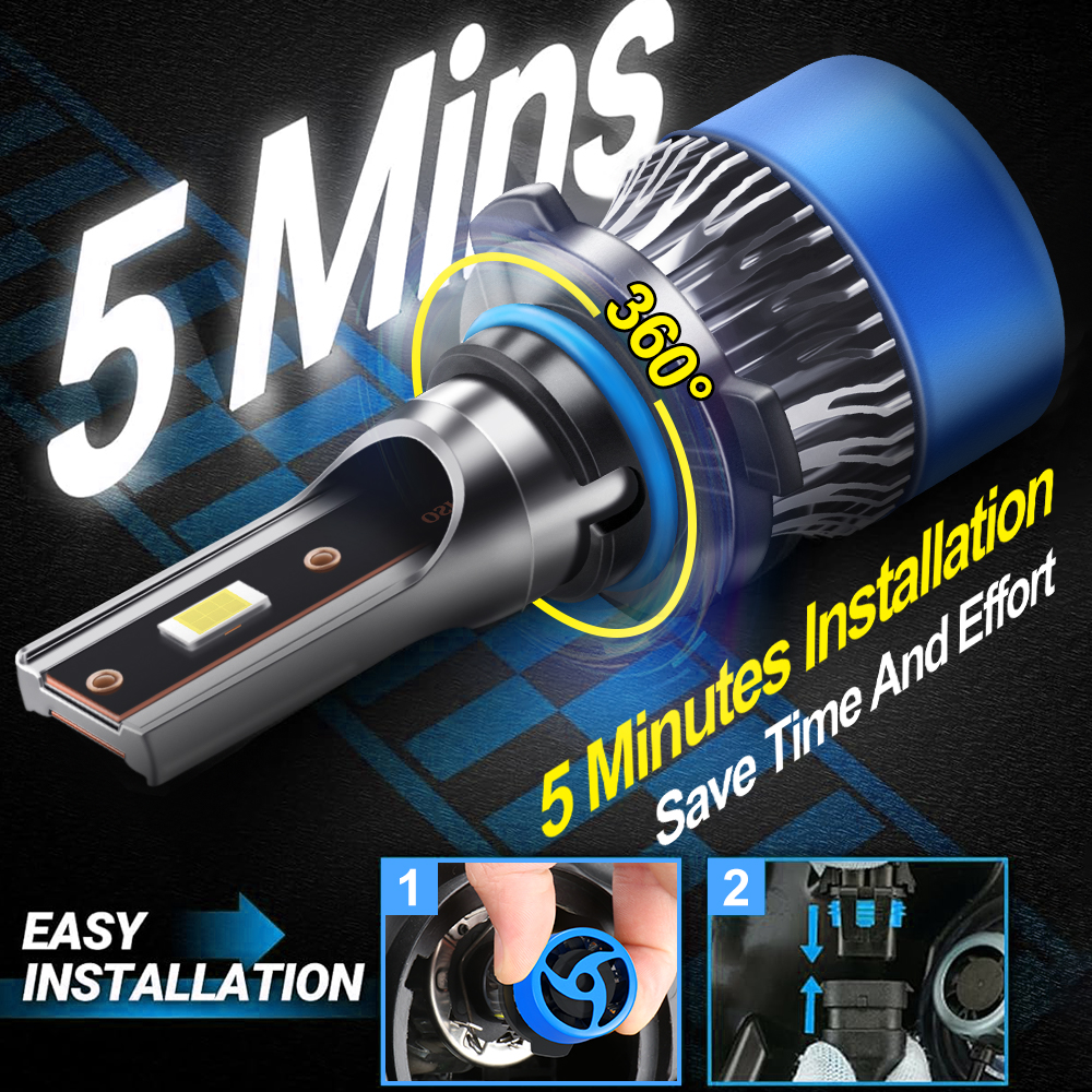 6Pcs 30000LM Canbus Car LED He - Headlight Aiming Tool ulasan dan harga