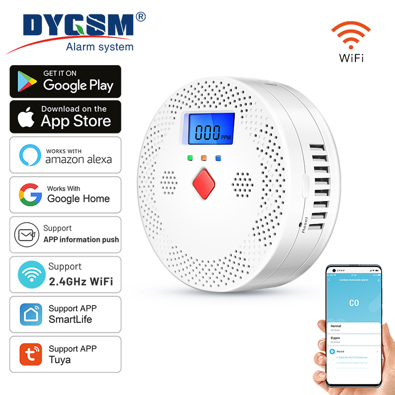 Tuya WiFi Smart Carbon Monoxid - Smoke Leak Detector ulasan dan harga