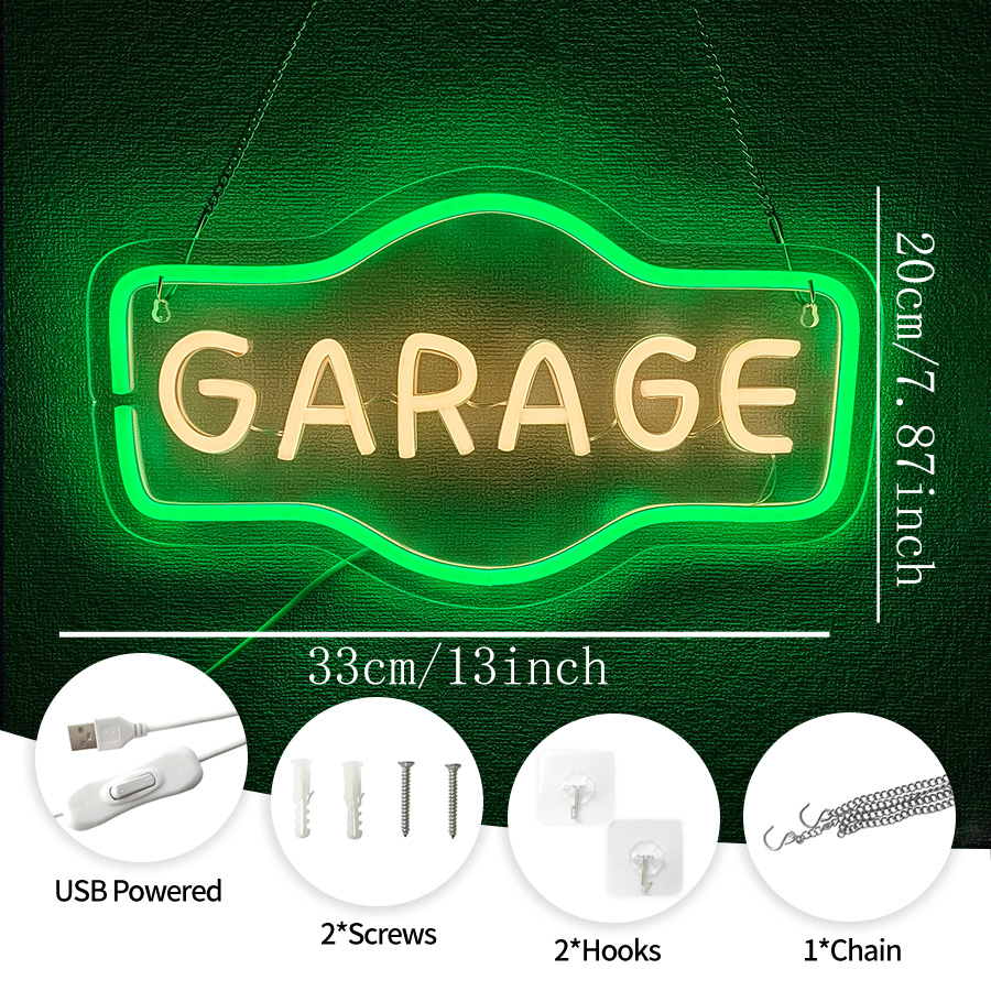 Garage Neon Sign for Wall Deco - Auto Repair Shop Signs ulasan dan harga