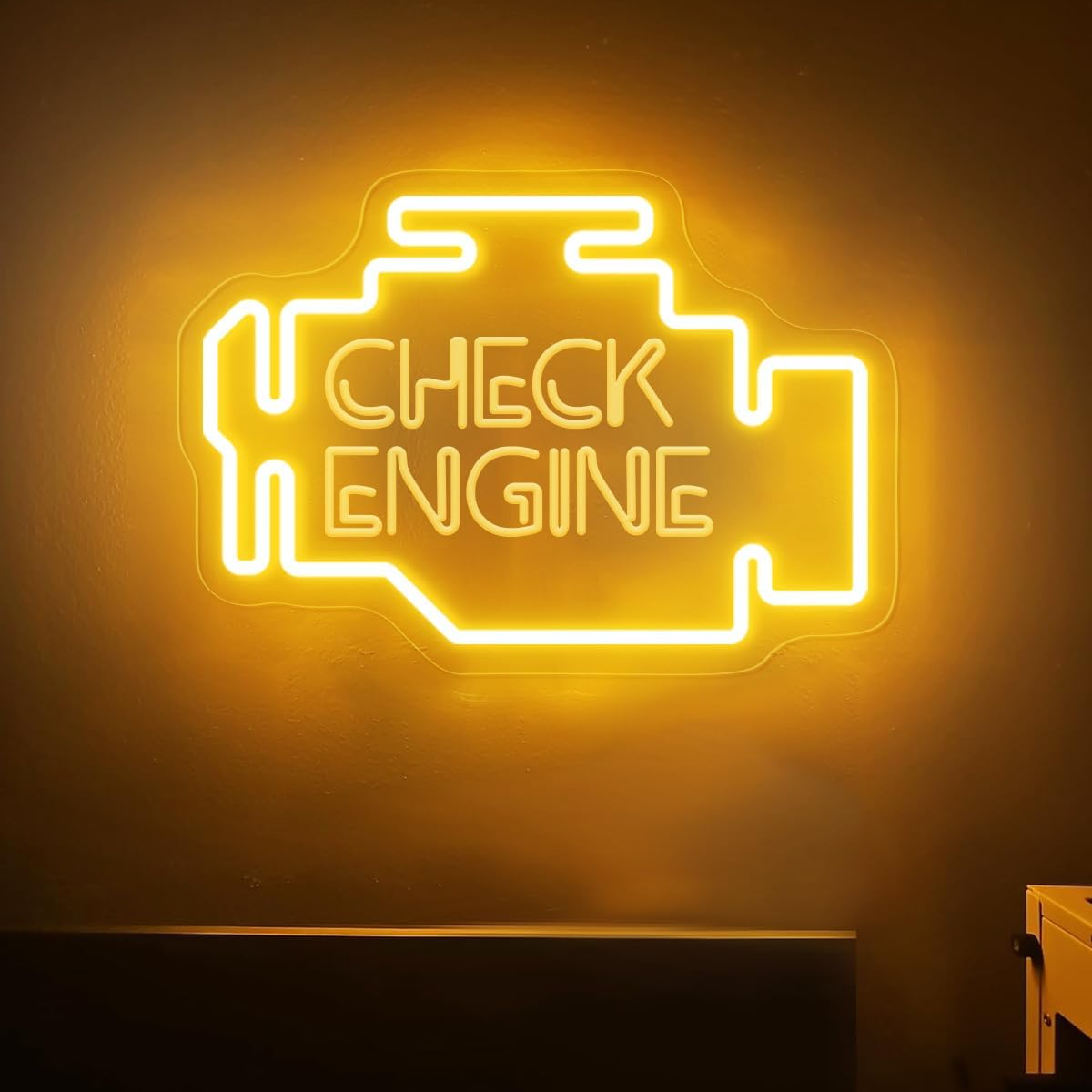 Check Engine Neon Sign Car LED - Auto Repair Shop Signs ulasan dan harga